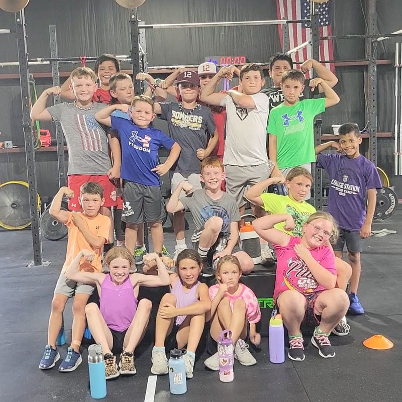 Youth athletes training